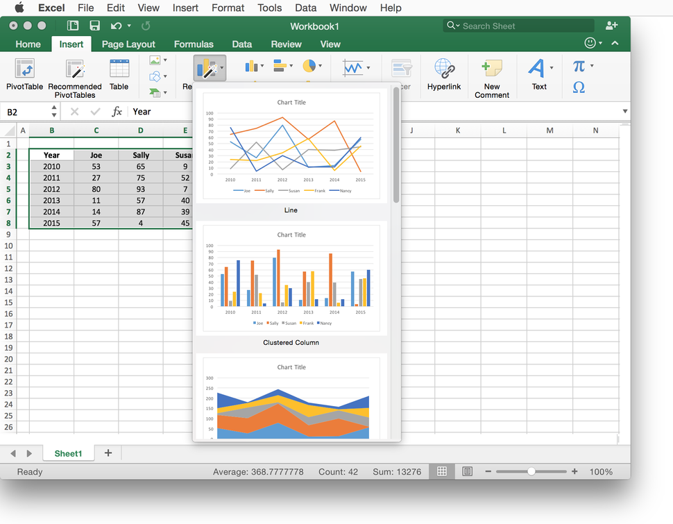 using regression in excel for mac